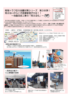 南海トラフ巨大地震対策シリーズ 第38弾！ 見えないからこそ