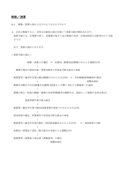 解散／清算