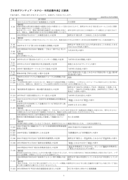 『日本ボランティア・NPO・市民活動年表』正誤表