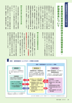 東 京 都 国 民 健 康 保 険 団 体 連 合 会 保 健 事 業 支 援 ・ 評 価 委 員
