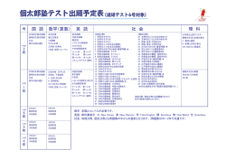 出題予定表はこちら