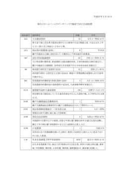 平成27年 2 月 25 日 新たにホームページのデータベースで検索できる主