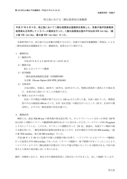 西之島における二酸化硫黄放出量観測