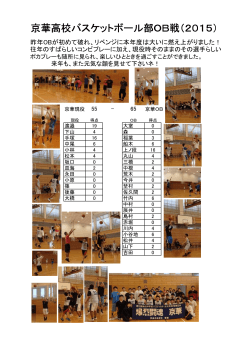 京華高校バスケットボール部OB戦（2015）
