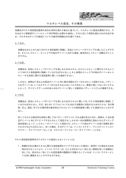 Instructor Training Course マルチレベル認定、その概要