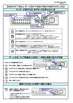 SANYOﾃﾞｼﾞﾀﾙﾚｺｰﾀﾞｰ（VDH-F1620/F920/F620ｸｲｯｸﾏﾆｭｱﾙ
