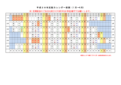平成28年定配カレンダー 平成28年定配カレンダー前期（ 期（ 期（ 1 月