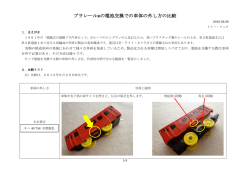 プラレール&reg;の電池交換での車体の外し方の比較