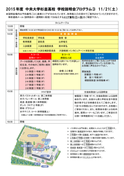 プログラム - 中央大学杉並高等学校