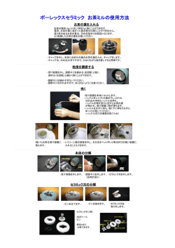 ポーレックスセラミック お茶ミルの使用方法