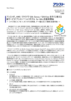 アシストが、AWS クラウドでQlik Sense／QlikViewをすぐに使える新