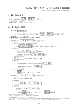 割り込みと入出力