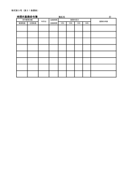 様式第3号(時間外勤務命令簿)