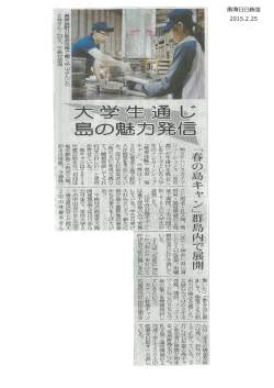 南海日日新聞 隅カケハシスカイソ リューションズ (東京 都) が手掛ける島