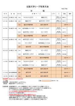 北陸大学秋季リーグ2015 - 石川県ラグビーフットボール協会