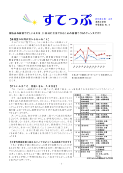 長柄小学校 学習通信 すてっぷ No，4