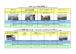 1、無料シャトルバス時刻表（関東鉄道） \0 Timetable