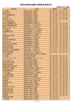 指定給水装置工事事業者一覧（PDF：190KB）