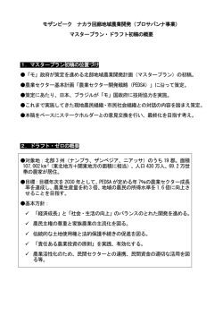 モザンビーク ナカラ回廊地域農業開発（プロサバンナ事業） マスター