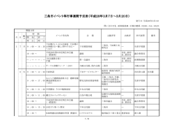 三条市イベント等行事週間予定表（平成28年3月7日～3月20日）