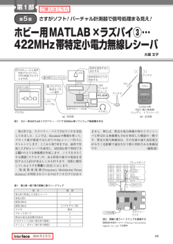 ホビー用MATLAB&times;ラズパイ③&hellip; 422MHz帯特定小電力無線レシーバ