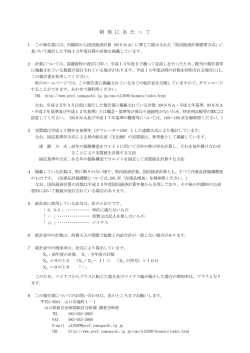 利 用 に あ た っ て