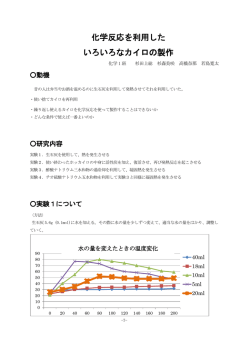 化学反応を利用した いろいろなカイロの製作