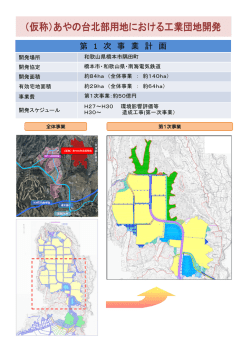 （仮称）あやの台北部用地における工業団地開発