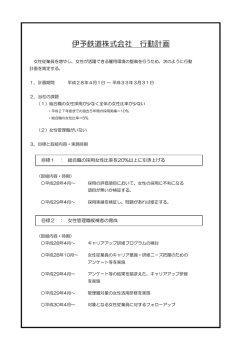 伊予鉄道株式会社 行動計画