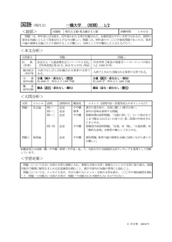 一橋大学 （前期） 1/2 ＜総括＞ ＜本文分析＞ ＜大問分析