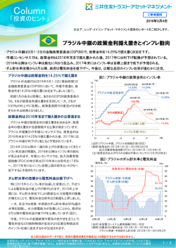 ブラジル中銀の政策金利据え置きとインフレ動向