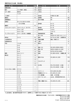 舞鶴市総合文化会館 舞台備品