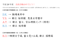 中学・高校受験合格速報
