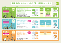 利用目的に合わせた3タイプをご用意しています