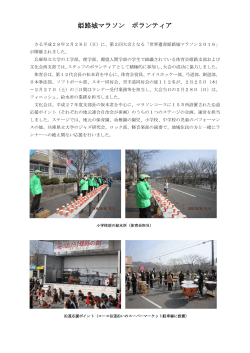 2月28日に開催された第2回姫路城マラソンにおいて