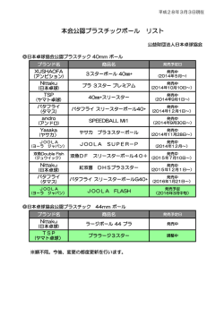 公認プラスチックボールについて