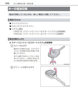 Page 1 256 6-2、簡単な点検・部品交換 キーの電池交換、 電池が消耗し