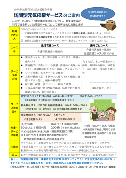 訪問型元気応援サービスのご案内