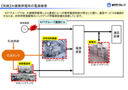 【別紙】大規模停電時の電源確保