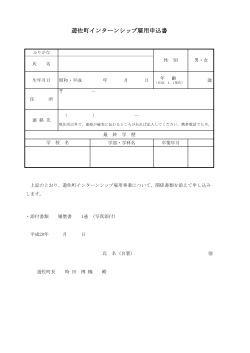 〇平成28年度インターンシップ雇用申込書