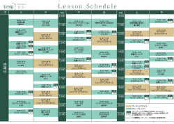 Lesson Schedule
