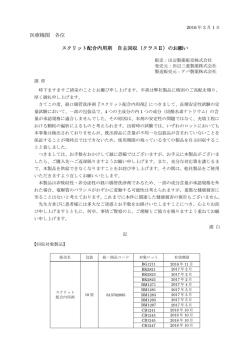 医療機関 各位 スクリット配合内用剤 自主回収（クラスⅡ）のお願い