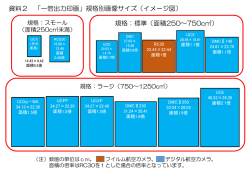 資料2 「一倍出力印画」規格別画像サイズ（イメージ図） 規格：標準（面積