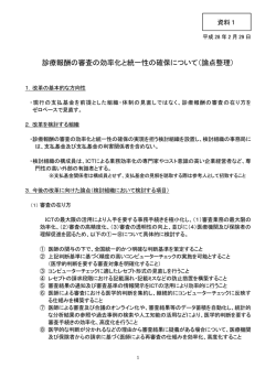 診療報酬の審査の効率化と統一性の確保について（論点整理）（PDF形式