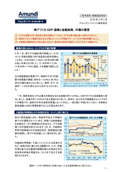 南アフリカ GDP 速報と金融政策、市場の展望