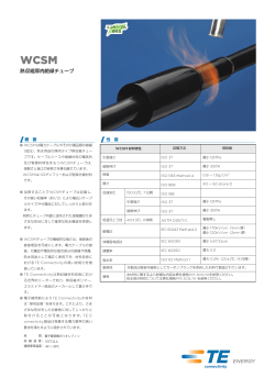 PDF 熱収縮絶縁チューブ WCSM 厚肉タイプ 熱収縮