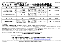 （財）武蔵野スポーツ振興事業団 主催 平成14年度後期 12
