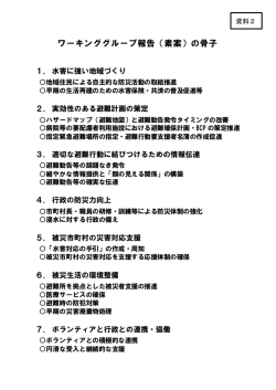 ワーキンググループ報告（素案）の骨子