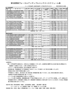2016 アンコンタイムスケジュール（小中・高校）