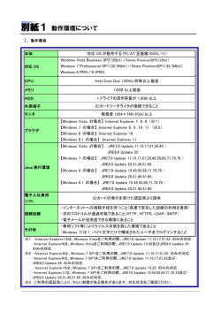 動作環境（平成28年3月現在） （PDF形式：53kbyte）